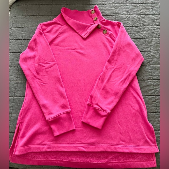 J Crew Cowl Button Neck Sweatshirt - Picture 2 of 2